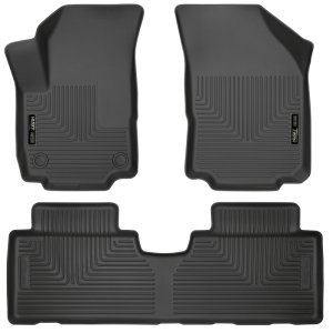 GMC Terrain Floor Liners - Front + 2nd Seat - Husky Liners - WeatherBeater - Black - `18-`23